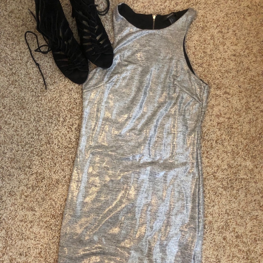 Silver party dress NWT